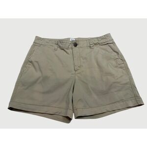 Gap Womens Khaki City Short Tan Cotton Twill Chino Shorts Size 6 Mid Rise 4.5in